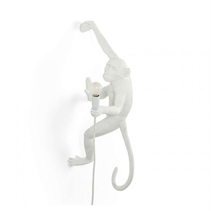 Seletti Monkey Lámpara de Lámpara de Pared Derecha Colgante Blanco