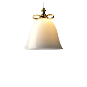Moooi Lámpara Colgante Campana Grande Oro/ Blanco