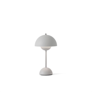 &Tradition Flowerpot VP9 Lámpara de Mesa Portátil Gris Claro Mate