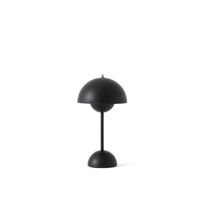 &Tradition Flowerpot VP9 Lámpara de Mesa Portátil Negro Mate