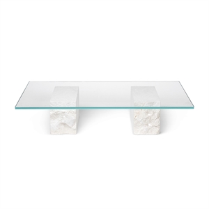 Ferm Living Mesa de Centro Mineral Mármol Bianco Curia