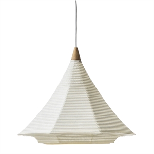 Lámpara colgante Motarasu Fuji Blanco/Roble