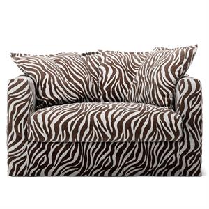 Sillón Decotique Le Grand Air Love Seat Cebra/ Marrón/ Blanco
