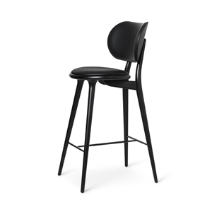 Mater The High Taburete de Bar con Respaldo Haya Negro 74 cm