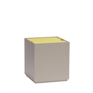 Hübsch Vault Mesa Auxiliar/caja de Almacenamiento Gris/ Amarillo