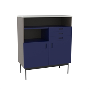 Mueble de Estudio Hübsch Azul Oscuro/ Gris