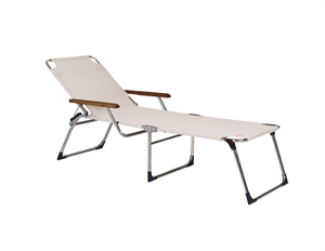 Tumbona Fiam Amigo con Reposabrazos Beige/ Blanco
