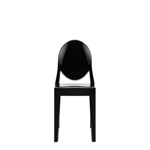 Kartell Victoria Ghost Silla de Comedor Negro Brillante