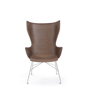 Kartell K/Wood Sillón Cromo/ Fresno Oscuro