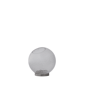 Jarrón AYTM GLOBE BUBBLES Ø17 Transparente/ Plata