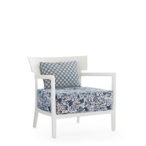 Sillón de Exterior Kartell CARA MAT Liberty Artemis Blanco/ Azul
