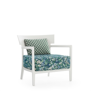 Silla de Exterior Kartell CARA MAT Liberty Artemis, Blanco/verde Salvia.