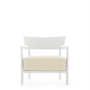 Silla de Exterior Kartell CARA MAT Liberty Obi Check, Blanco/leche