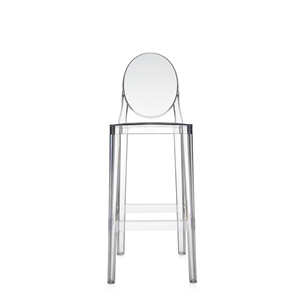 Kartell One More Taburete de Bar Alt.75 Cristal