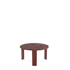 Mesa Auxiliar Kartell T-TABLE Pequeño, Borgoña.