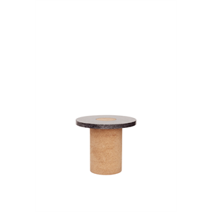 Mesa Auxiliar/de Centro Frama Sintra Pequeño de Mármol Negro y Corcho
