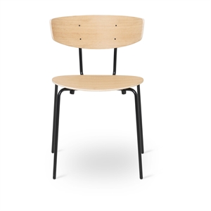 Ferm Living Silla de Comedor Herman Roble Aceitado Negro/ Blanco