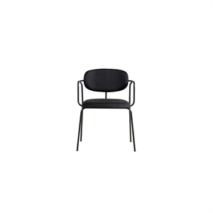 Silla de Comedor Woud Estructura Tapizada 2 Uds. Negro/ Davis Sawana 14 Negro