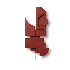 Por Favor Espere a Sentarse Lámpara de Pared Totem Deco Vasco Rojo