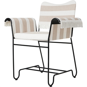 Silla De Comedor Gubi Tropique Con Flecos Negro/ Leslie Stripe 40