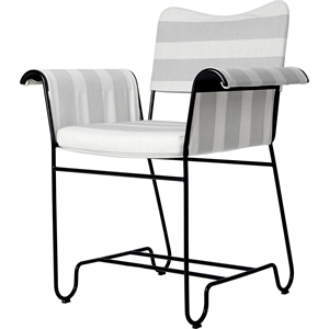 Silla de Comedor Gubi Tropique Negro/ Leslie Stripe 20