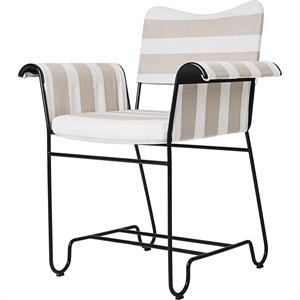 Silla de Comedor Gubi Tropique Negro/ Leslie Stripe 40