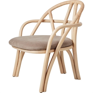 Sillón Gubi Bistra Ratán Lacado Natural/Fustagno Limonta 002