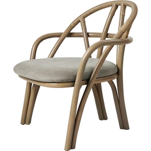Sillón Gubi Bistra Ratán Teñido Oliva/Fustagno Limonta 003