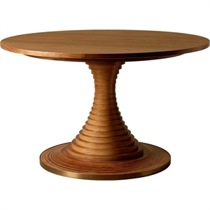 Mesa de Comedor Gubi Tavolo A Dischi Ø150 Nuez Americano/Alto Brillo