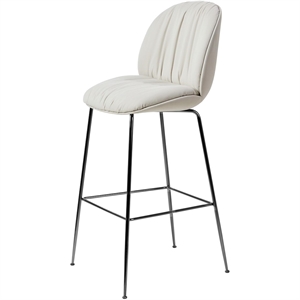 Taburete de Bar Gubi Beetle Soft H77 Cromo Negro/Reales 001