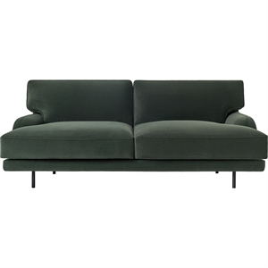 Sofá Gubi Flaneur para 2 Personas, Negro/ Asator 0984