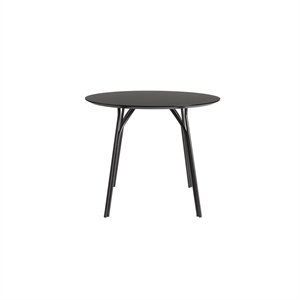 Mesa Redonda Woud Tree Ø90 Negro/ Laminado Gris-negro