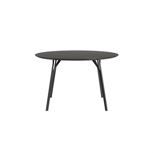 Mesa Redonda Woud Tree Ø120 Negro/ Laminado Gris-negro