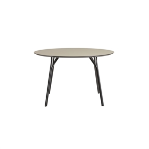 Mesa Redonda Woud Tree Ø120 Laminado Negro/ Beige