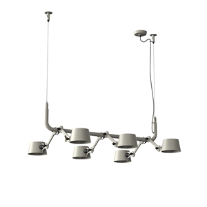Lámpara Colgante Tonone Bolt, Paquete de 6 Unidades, Gris Ceniza.