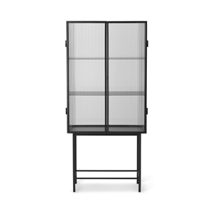 Ferm Living Vitrina Haze Vidrio Estriado Negro