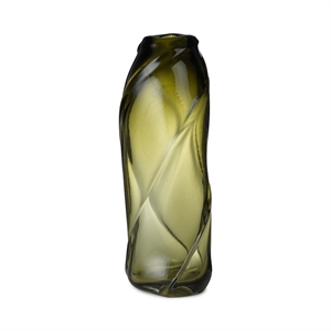 Ferm Living Jarrón Water Swirl Alto Verde Musgo