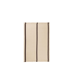 Ferm Living Alfombra Kilim Calm 140x200 Blanco Roto Oscuro/café