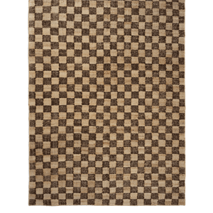 Ferm Living Alfombra De Yute De Lana A Cuadros 200x300 Café/Natural