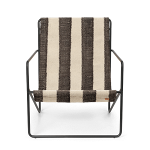 Ferm Living Sillón Desert Negro/Blanco Roto/Chocolate