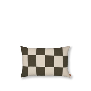 Ferm Living Cojín Fold Patchwork Oliva Oscuro