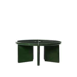 Mesa de centro Deya de Ferm Living x Utzon Can Lis Ø80 Verde oscuro