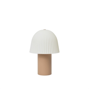 Lámpara Portátil Frill de Ferm Living, Color Rosa y Blanco