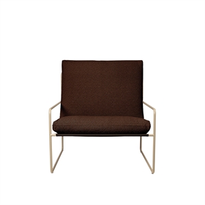 Juego de fundas de cojín Desert de Ferm Living en bouclé puro/castaño