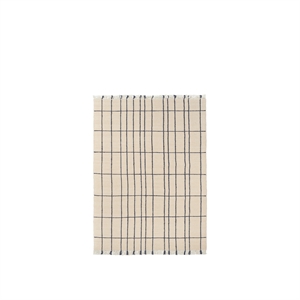 Alfombra Sen de Ferm Living, 140 x 200, color pergamino/índigo