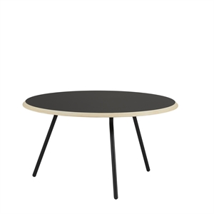 Mesa de Centro Woud Soround Laminado Negro Ø75 H40,5