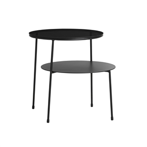 Mesa de Centro Woud Duo Negro/ Cristal Ahumado Oscuro