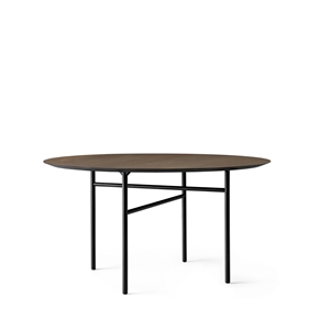 Mesa de Comedor Audo Snaregade Redonda Ø138 Roble Tinte Negro y Oscuro