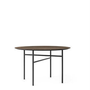 Mesa de Comedor Audo Snaregade Redonda Ø120 Roble Tinte Negro y Negro