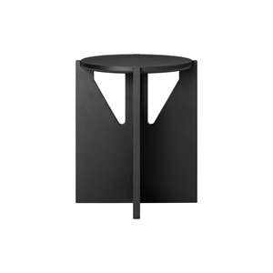 Kristina Dam Studio Taburete Simple Roble Lacado Negro